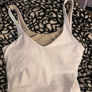 White Lululemon Align top worn twice
(too small) 
Size: 10